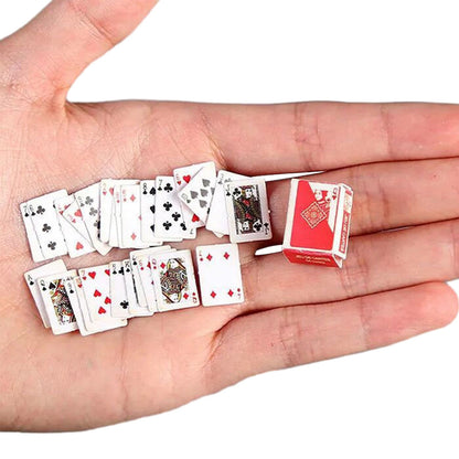 Small Mini Pokers House Portable Poker Chips Clear Playing Cards Family Game - Perfect for Game Nights, Travel, Parties, Fun Activities, and Bonding Time with Friends and Family
