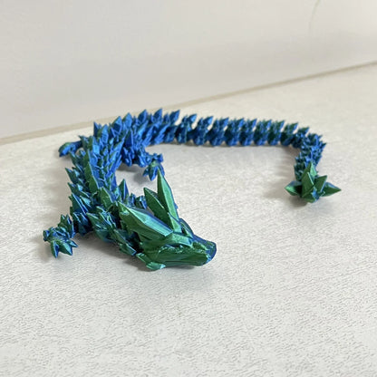 3D Printed Antistress Dragon Fidget Toy Rotatable Articulated 30cm Colors