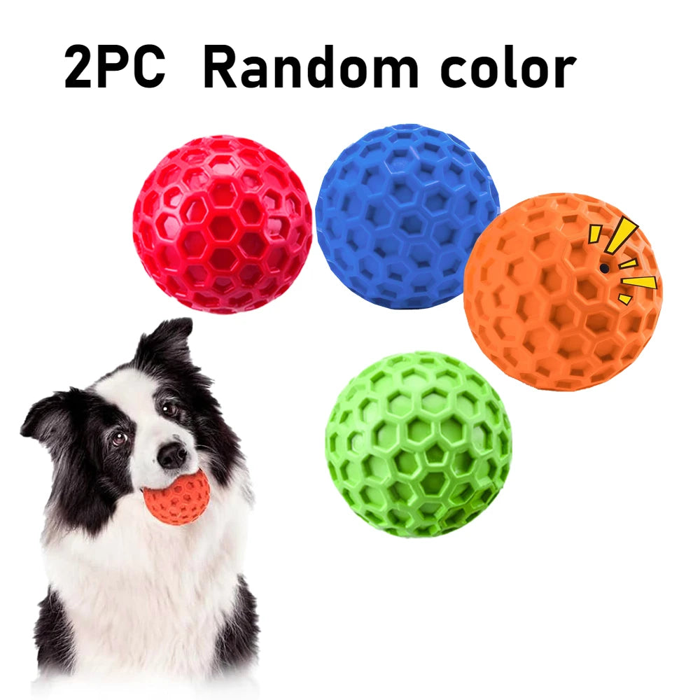 durable dog ball set, non-toxic rubber chew toys for aggressive chewers, teething puppies, fetch, interactive play, easy-to-clean pet balls for active playtime