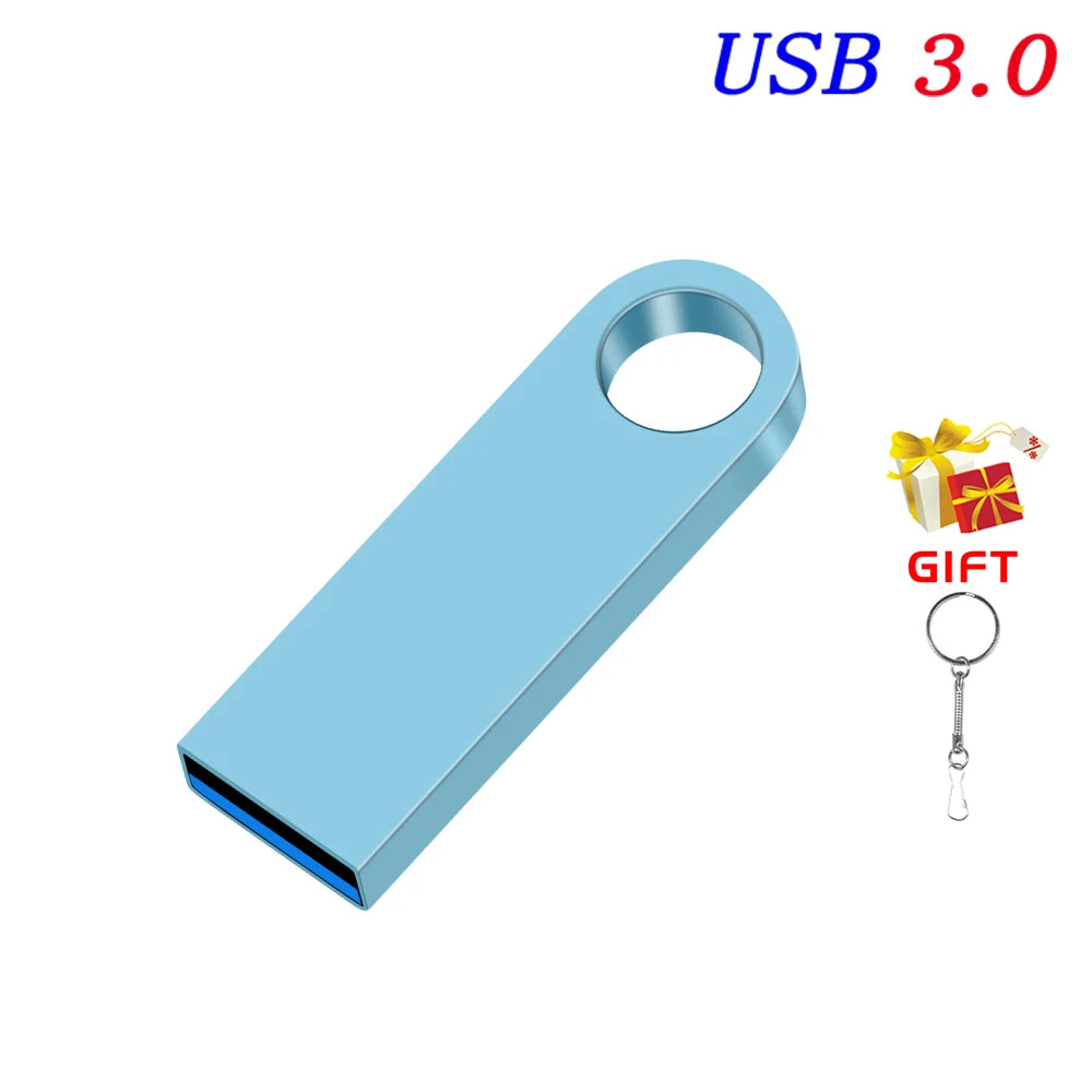 usb 3.0 high speed metal flash drive 128gb 64gb 32gb 16gb portable memory stick key chain for data storage and backup