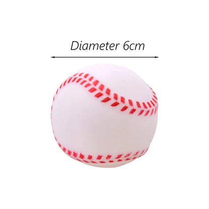 Squeaky Rubber Dog Ball Toy, Durable 6cm Chew Toy for Puppies & Small Dogs, Interactive Plastic Fetch Ball, Ideal for Training & Reducing Pet Boredom