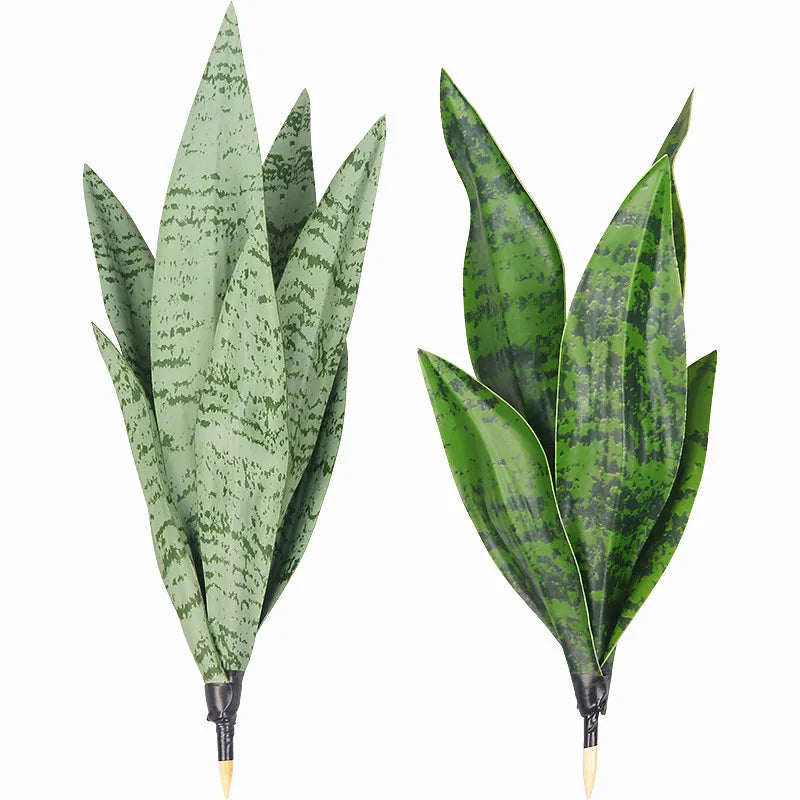 artificial sansevieria plants 38cm - real touch plastic green long leaf, desktop home office decoration, tropical palm style, ideal for anniversary & hawaiian party decor