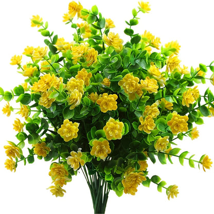 Artificial Rose Bouquet, UV Resistant, Plastic Flowers for Outdoor Garden, Indoor Decor, Perfect for Weddings, Parties, Porches & Window Boxes, Home Decoration