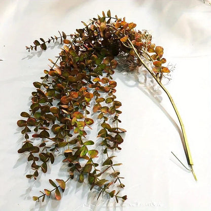 Artificial Eucalyptus Vine, 104cm Length, Rattan Material, Hanging Decorative Branch, Ideal for Home, Garden, Outdoor, and Wedding Décor, Greenery Accent