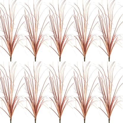 Artificial Green Grass Bush Set - PVC Material, 10 Piece Decorative Faux Reeds for Home, Outdoor, and Exhibition Use, Perfect for Floor Display and Simulated Grasslands