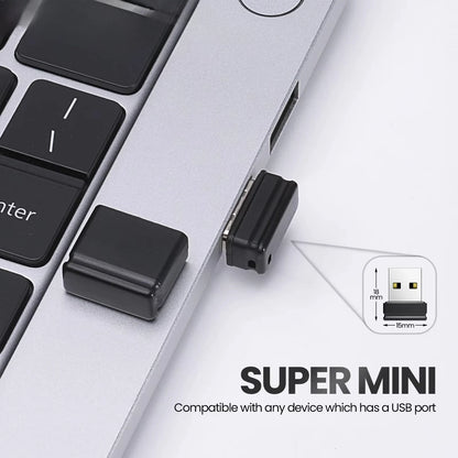 Mini USB Flash Drives 4GB-64GB Memory Sticks, Portable Black U Disk with Key Chain, USB 2.0 for Computer & Car, Creative Gift Options