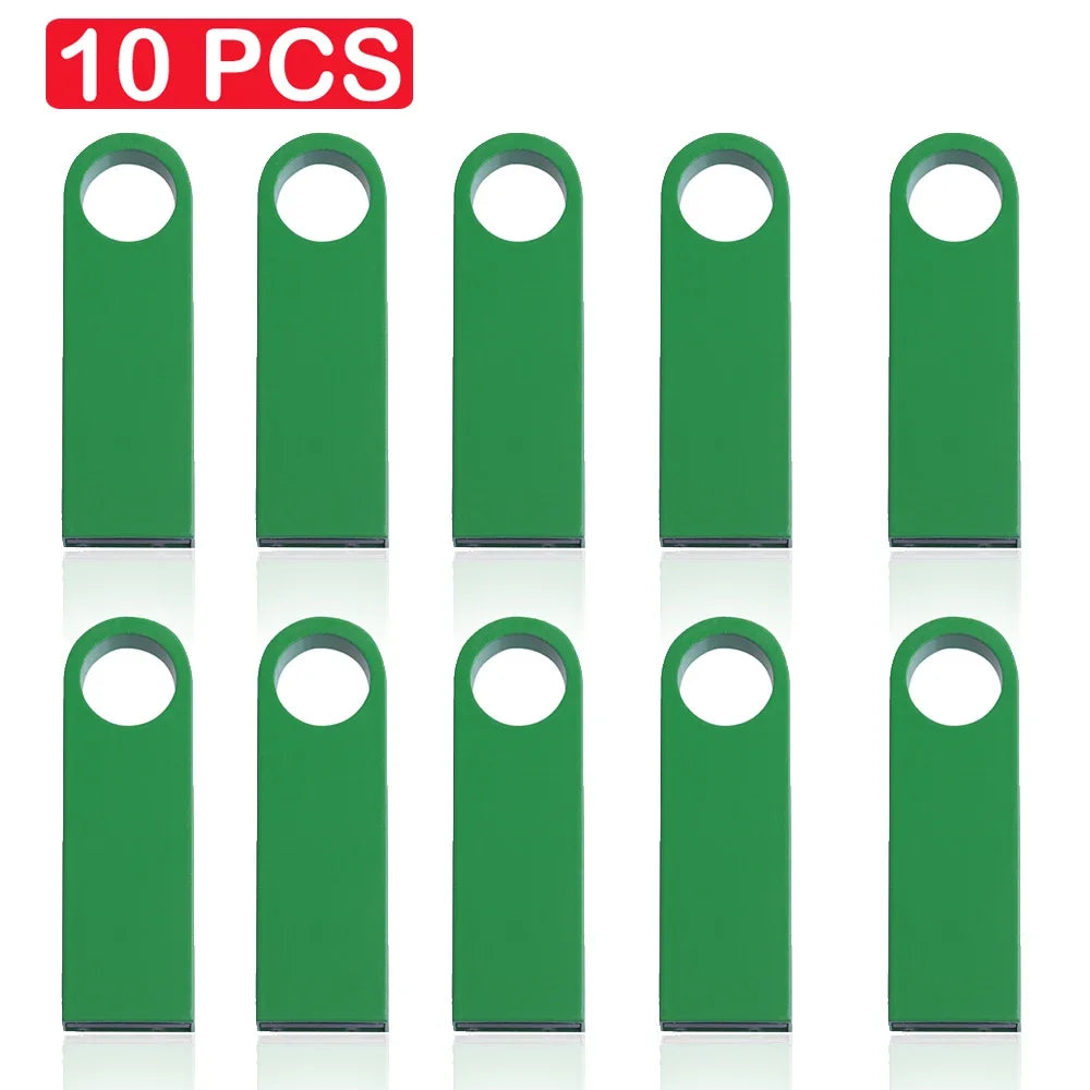 10 pcs lot mini metal usb flash drive 128gb creative business gift memory stick 64gb real capacity pen drive 32gb golden u disk