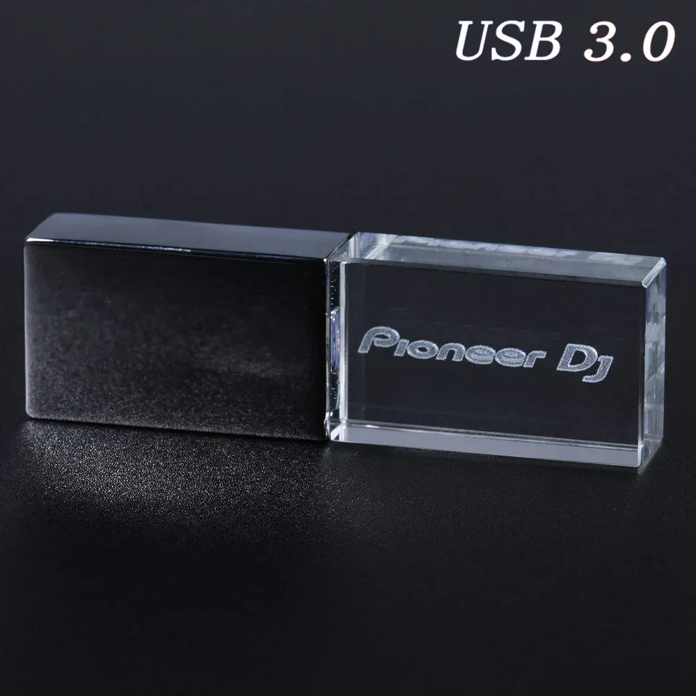 usb 3.0 flash drive with led lighting - 64gb 32gb 16gb, high-speed crystal memory stick for computers, colourful led usb stick, ideal for business gifts