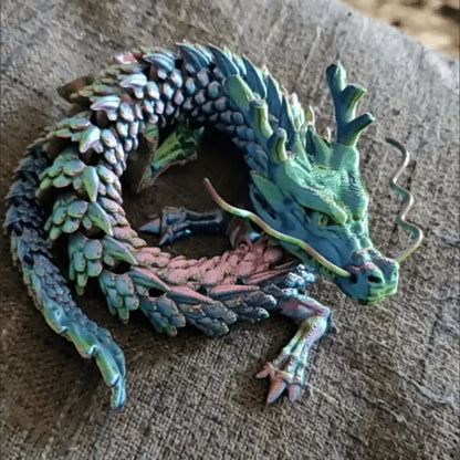 60/45/30cm 3D printed Chinese dragon Shenlong crafts ornamentsToy joint movable dragon Model Home Office Decoration Decor Gifts