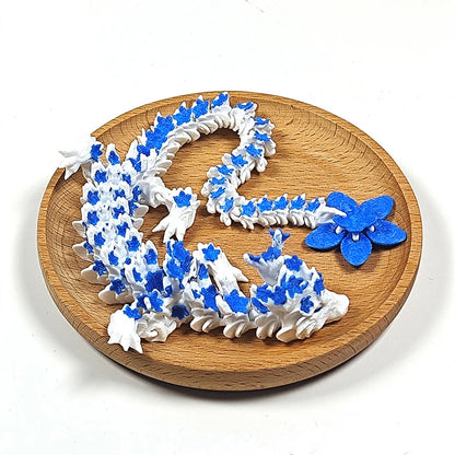 3D Printed Crystal Dragon Fidget Toy Cherry Blossom Decor Gift for Boys 2025