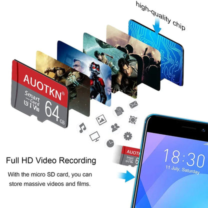 B0F1D96BX4 High-Speed Micro TF SD Card 128GB 256GB 512GB Class 10 Memory Card V10 for Smartphones Camera Tablets and Speakers
