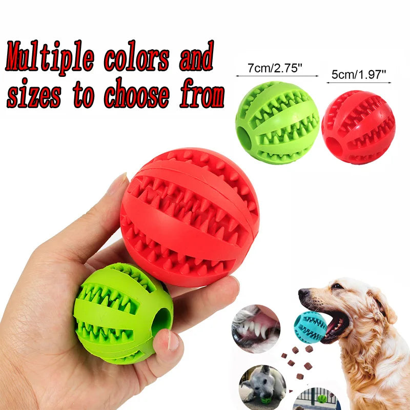 durable rubber dog chew ball toy | interactive elastic ball for teeth cleaning | pet fetch play | ideal for aggressive chewers | safe, non-toxic material