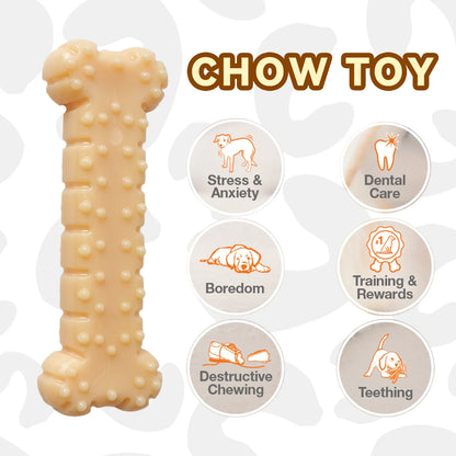 Small Dog Chew Toy Set - Pack of 3 Durable Plastic Bones for Aggressive Chewers, Non-Toxic, Safe, Promotes Dental Health, Perfect Gift for Small Breeds, Long-Lasting Fun