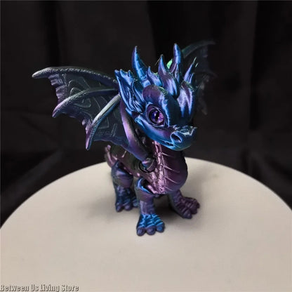 High Quality 3D Printed Small Flying Dragon Movable Figure for Desk Decor