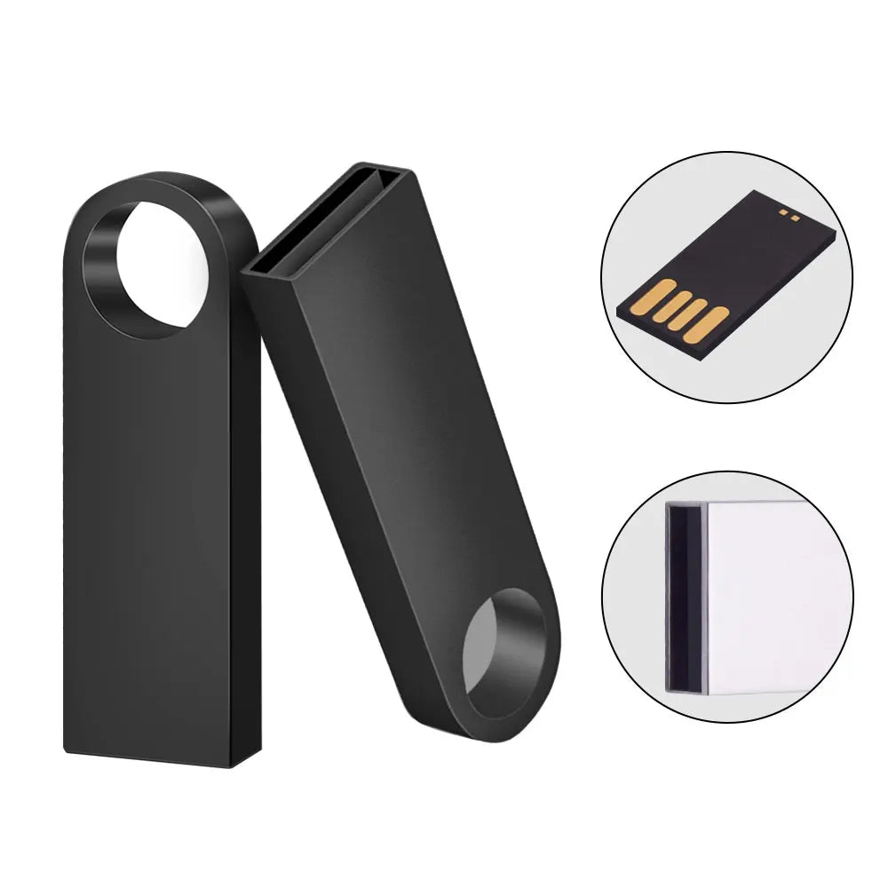 waterproof metal usb flash drive memory stick 64gb 32gb 16gb 8gb 4gb, portable usb 2.0 pen drive, high-speed data transfer, stylish silver design for pc and laptop