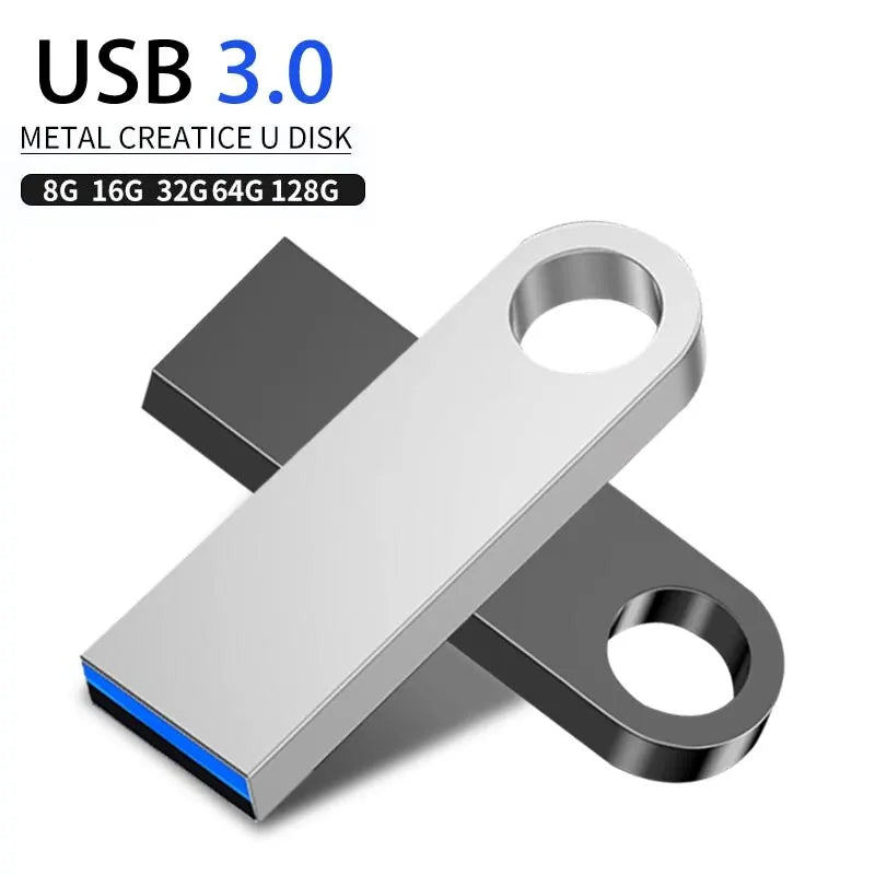 usb 3.0 metal flash drive 8gb-128gb memory stick, high-speed data storage, portable pendrive for pc, laptop, car, compatible with multiple devices