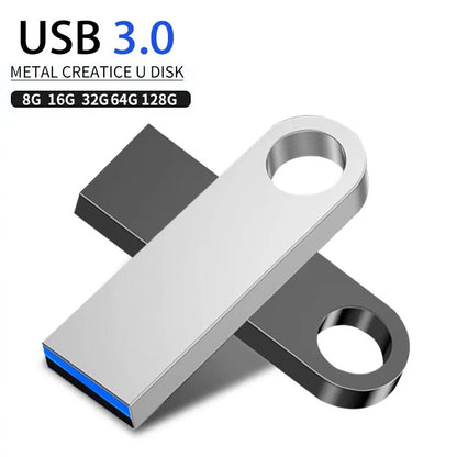 USB 3.0 Metal Flash Drive 8GB-128GB Memory Stick, High-Speed Data Storage, Portable Pendrive for PC, Laptop, Car, Compatible with Multiple Devices