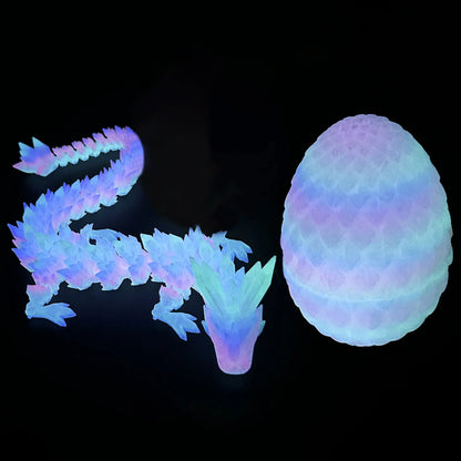 1set 3D Printed Dragon Egg With Dragon Figurine Funny Gift Room Decor