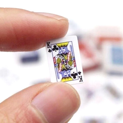 Small Mini Pokers House Portable Poker Chips Clear Playing Cards Family Game - Perfect for Game Nights, Travel, Parties, Fun Activities, and Bonding Time with Friends and Family
