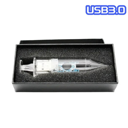 USB 3.0 Creative Syringe Shape Flash Drive – Novelty Medical Style Memory Stick 4GB–64GB, High-Speed Storage Lösung for Students & Professionals