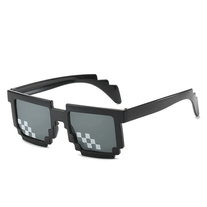 2021 New Fashion Sun Glasses Hot Sale Sunglasses Novelty Creeper Glasses Pixel Eyewear for Boys Girls Funny Mosaic Goggles Trendy Casual Style
