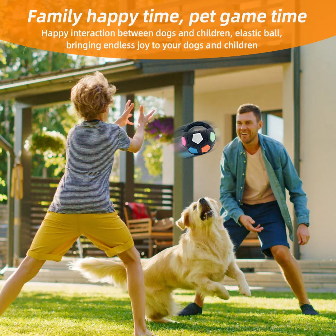 durable rubber squeaky dog toy ball for outdoor play, teething aid for puppies, interactive fetch, chew & exercise, football tennis design, ideal pet gift