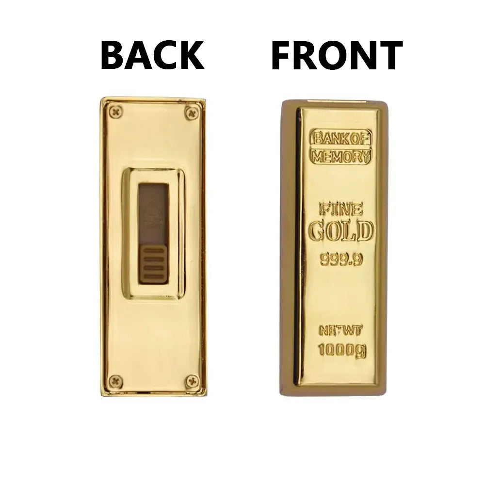 gold bar usb flash drive, metal pen drive 4gb to 128gb, usb 2.0 memory stick for gift, photography, business, wedding storage solutions