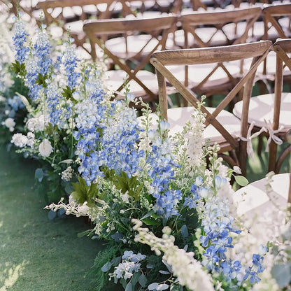 Artificial Flowers Blue Delphinium Long Stem Larkspur for Wedding Centrepieces Arrangements, Silk Flower Branch for Vase, Home Decor, Party Decorations