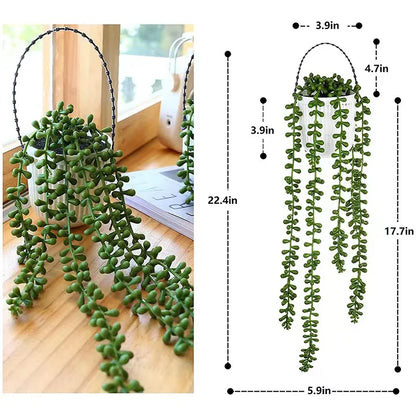 Artificial Ivy Garland Rattan Vine - Home, Bridal Shower, Outdoor Decor - 2.1M/2.3M Length, Hanging Fake Foliage, Greenery Creeper, Leaf Wreath for Exhibition Use
