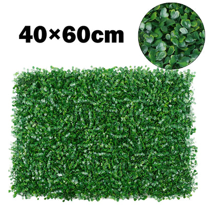 Artificial Grass Wall Panel 40x60cm | Foliage Hedge Mat | Decorative Greenery for Garden, Fence, and Home Décor | Outdoor Use, Floor Placement, Plastic Material