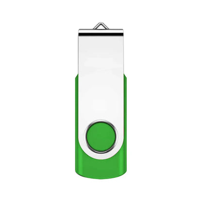 USB Flash Drive 128GB 64GB 32GB 16GB 8GB 4GB Swivel Design, Metal Pen Drive, Cle USB 2.0 Portable Memory Stick, Multiple Colours, CE & RoHS Certified, Real Capacity