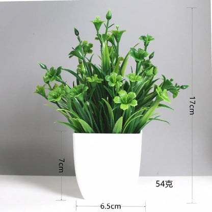 Artificial Bonsai Eucalyptus Potted Plant | Indoor Outdoor Decoration | Plastic Greenery for Home Garden Bedroom | Desktop Display | 1pc | Chinese Made