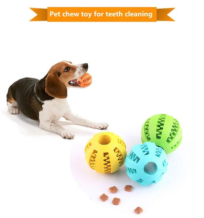 Interactive Rubber Dog Toy Ball, Safe & Durable Chew Toy for Puppies & Large Dogs, Non-Toxic, Ideal for Fetch, Training, Indoor Outdoor Play, Boosts Dental Health & Mental Stimulation