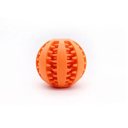 Treat Dispenser Chew Ball Toy for Dogs Cats | Promotes Dental Health & Mental Stimulation | Durable Play for Pets | Easy-Clean Rubber Kibble Holder Toy