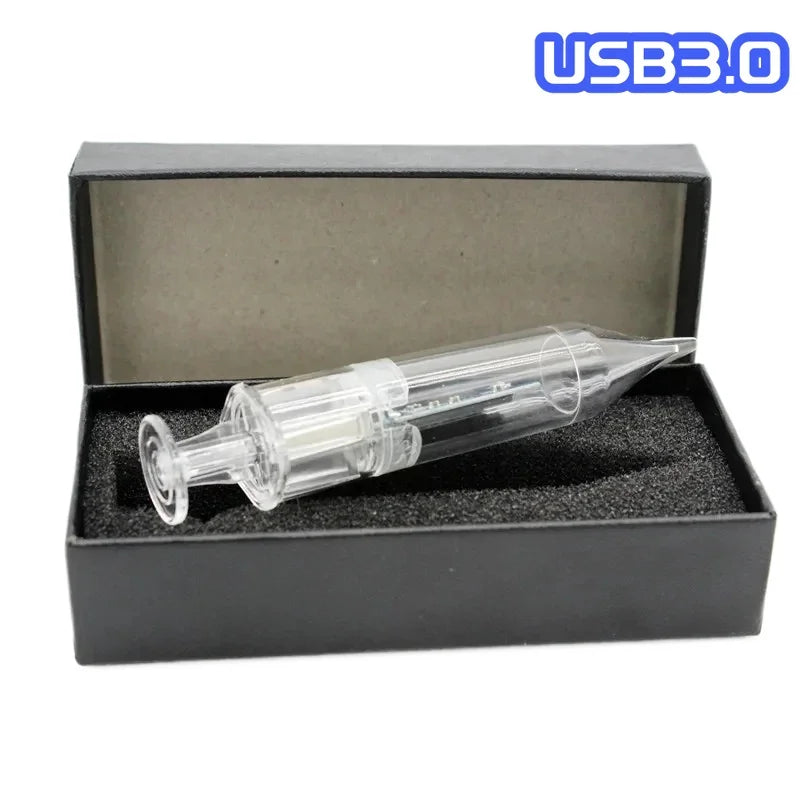 usb 3.0 creative syringe shape flash drive – novelty medical style memory stick 4gb–64gb, high-speed storage lösung for students & professionals