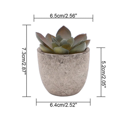 Mini Artificial Aloe Bonsai Plant in Plastic Pot - Fake Floral Ornament for Office Table, Home Decor, Garden Display, Exhibition or Outdoor Use, 1 Piece