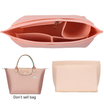 Felt Insert Bag Fits for Longchamp Handbag Felt Liner Bag Makeup Bag Support Travel Portable Purse Organizer Fit Various Bags