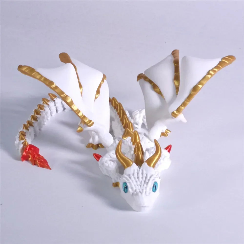 crystal dragon viper gift toy 3d printed movable flying dragon decor