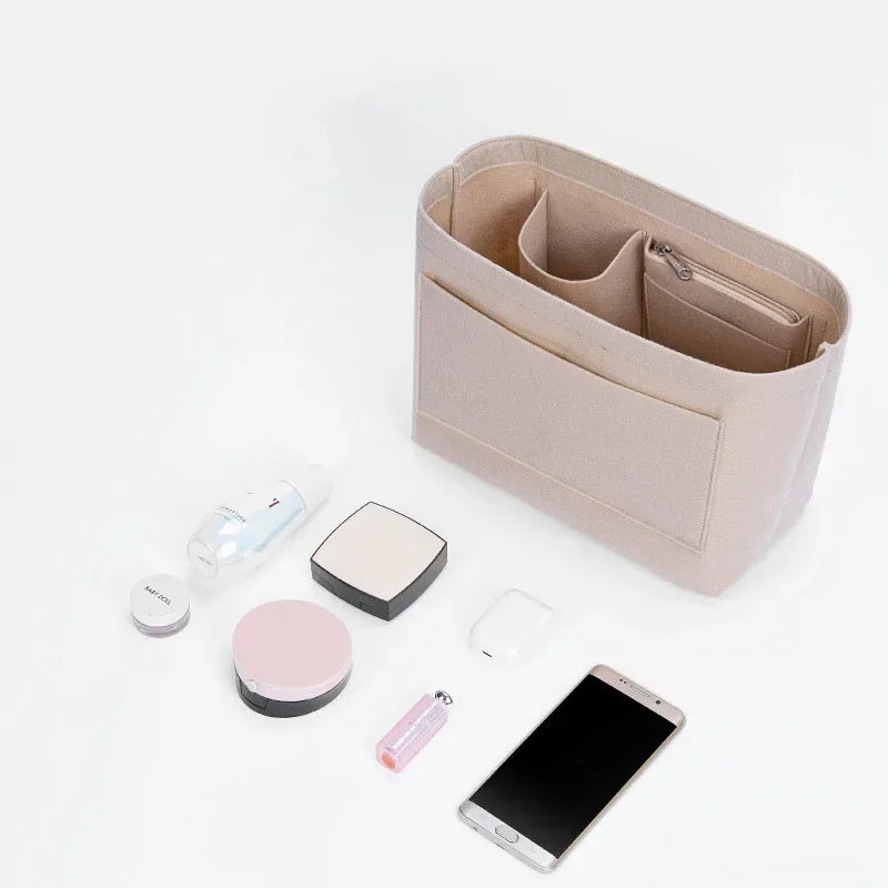 suitable for longchamp filet bag inner lining longchamp shopping mesh bag large inner lining middle bag organizer insert pouch