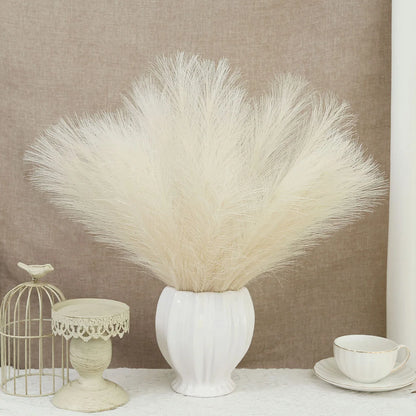 Artificial Pampas Grass Bouquet, 42cm Fake Reed Grass for Boho Decor, Indoor Outdoor Vase Display, Party Bridal Shower Decoration, Plastic Flower Arrangement, Multiple Pack Options