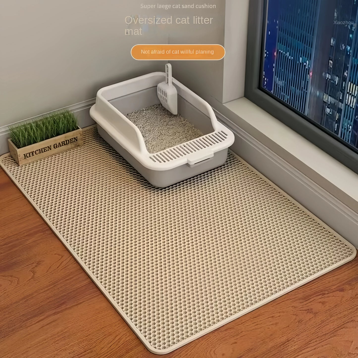 90x60cm cat litter mat waterproof double layer pet litter box mat pet toilet cat mat nonslip sand cat washable mat pet clean