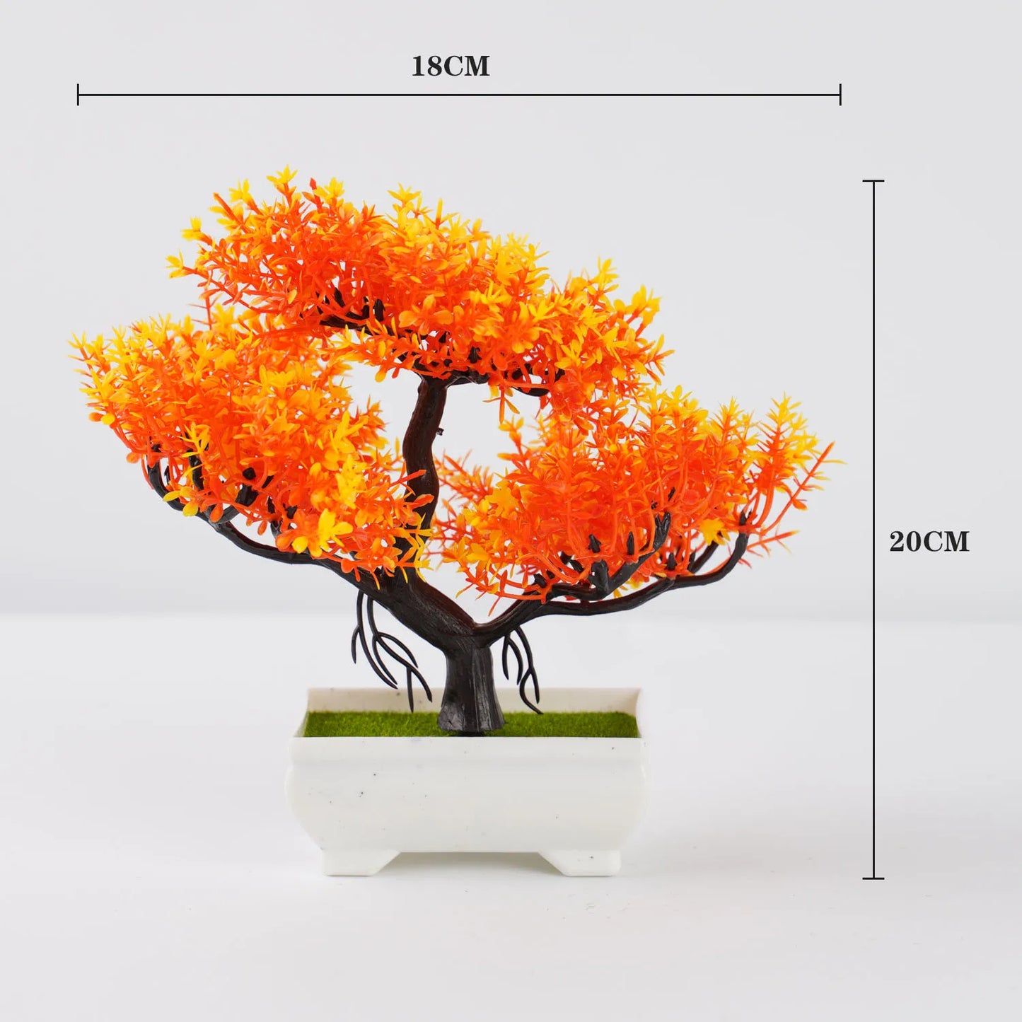 miniature artificial bonsai tree ornament - lifelike desktop pot plant for home, office or garden decor - low maintenance accent for indoor or outdoor use