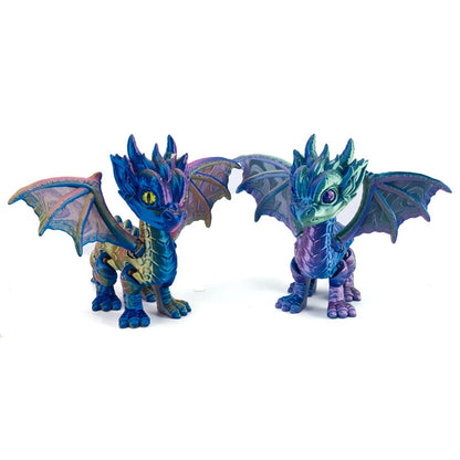 3D Printed Dragon Fidget Toy Articulated Demon Figurine Statue Gift