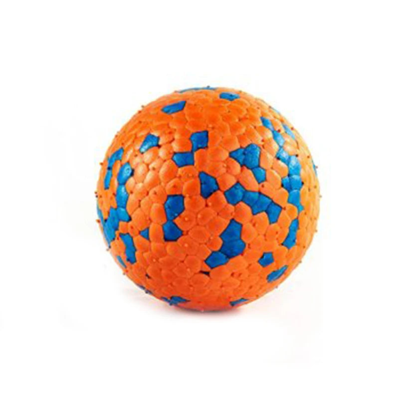 rubber dog chew toy ball - bite resistant, durable, non-toxic molar teething aid, ideal for medium and large dogs, interactive play, safe for indoor and outdoor fun