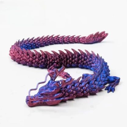 60/45/30cm 3D printed Chinese dragon Shenlong crafts ornamentsToy joint movable dragon Model Home Office Decoration Decor Gifts
