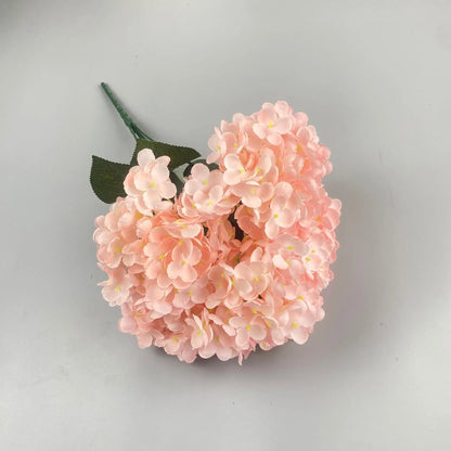 Silk Hydrangea Bouquet, 5 Heads Artificial Flowers for Home Decor, Wedding, Party, Indoor Decoration, Perfect for Anniversary, Birthday, Baby Shower, Bridal Shower