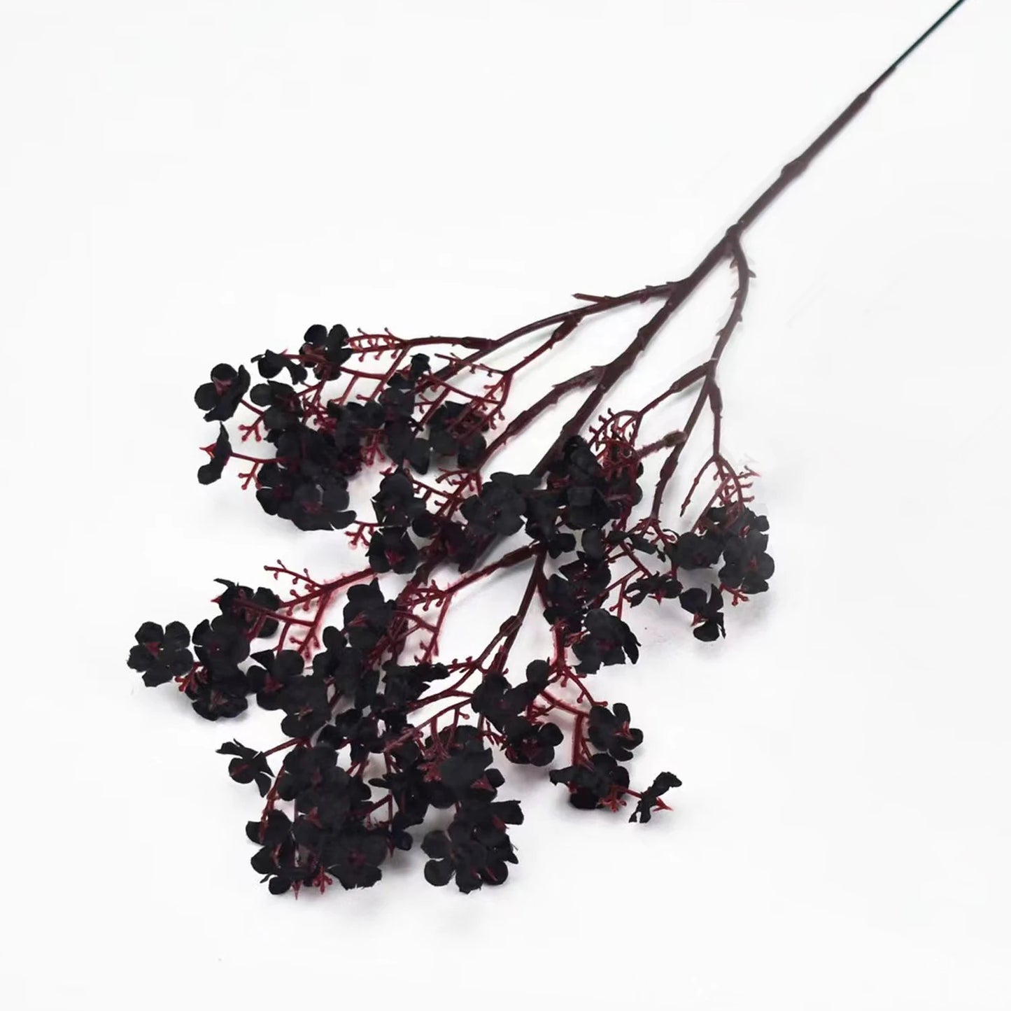 artificial cherry blossom & baby's breath bouquets - gypsophila faux flowers for wedding, anniversary, shower or home indoor decoration, rattan material