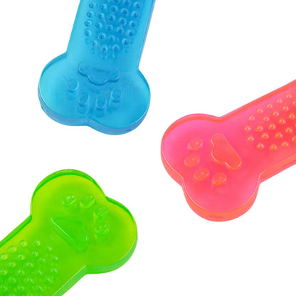 Dog Chew Bone TPR & PVC Non-Toxic Material for Dental Health, Cooling Relief, Ideal for Heavy Chewers, Teeth Cleaning, Gum Massage, Long-Lasting Pet Toy for All Sizes