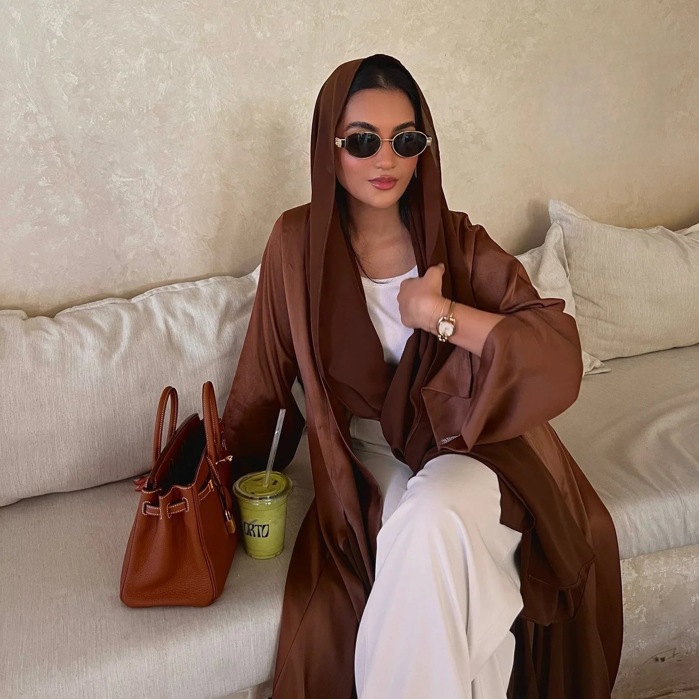 ramadan decoration 2024 muslim girl army green abaya robe islamic gift elegant prayer dress for special occasions and everyday wear