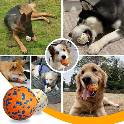 Rubber Dog Chew Toy Ball - Bite Resistant, Durable, Non-Toxic Molar Teething Aid, Ideal for Medium and Large Dogs, Interactive Play, Safe for Indoor and Outdoor Fun